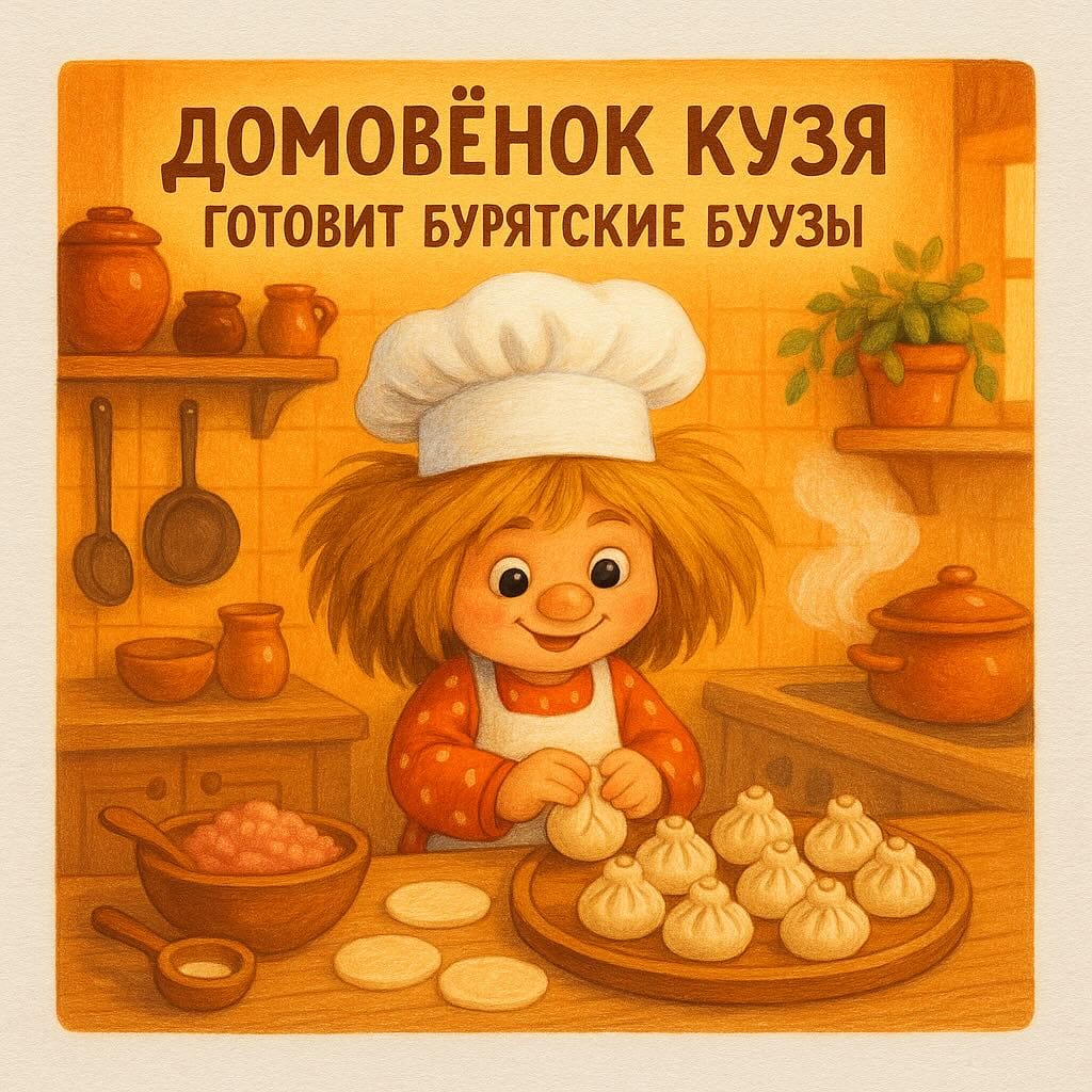 Домовенок Кузя готовит буузы!