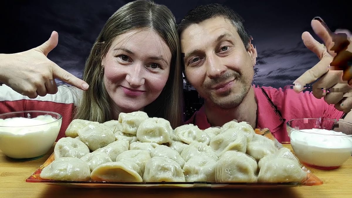 Мукбанг 2 кг бурятские позы или буузы