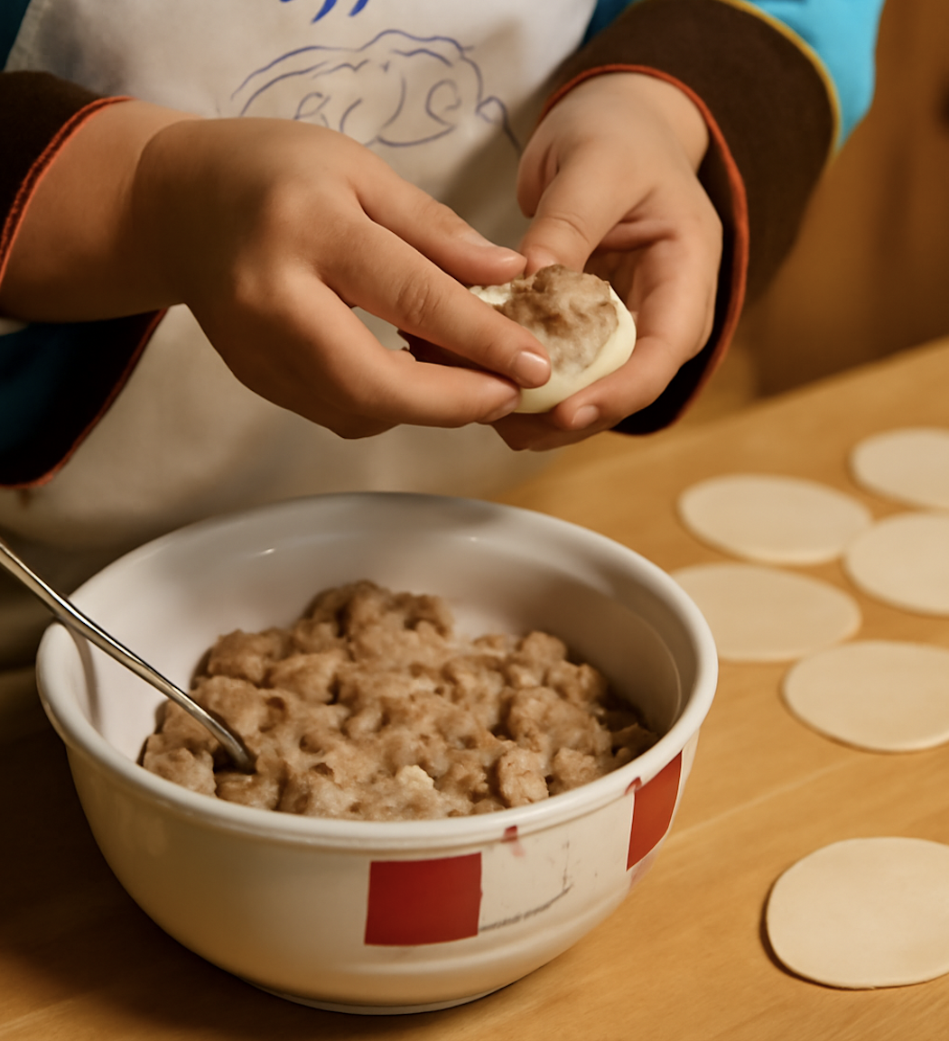 Пошаговый рецепт лепки бууз