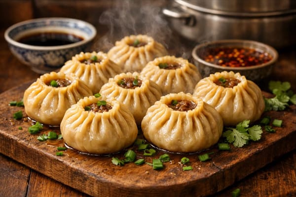 Буузы по-бурятски: рецепт сочных домашних пельменей с бульоном