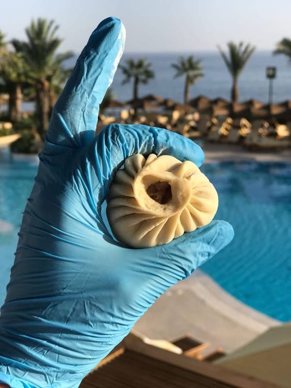 Бууза на фоне пальм