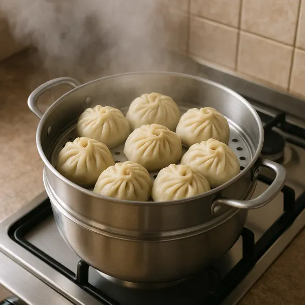 Буузы на пару