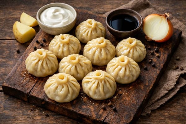 Буузы с картошкой, рецепт