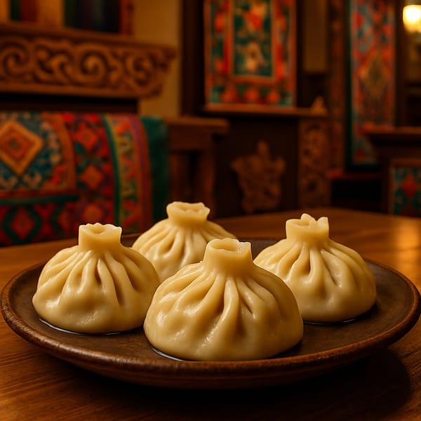 Буузы в ресторане Красноярска - бурятская кухня