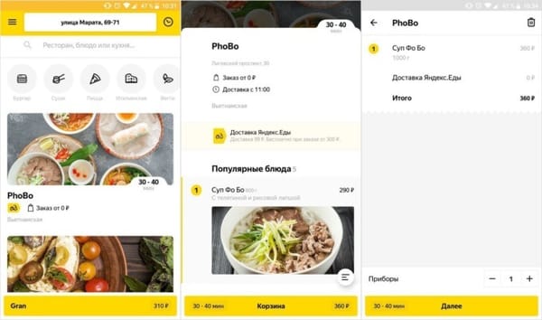 Яндекс еда Санкт-Петербург