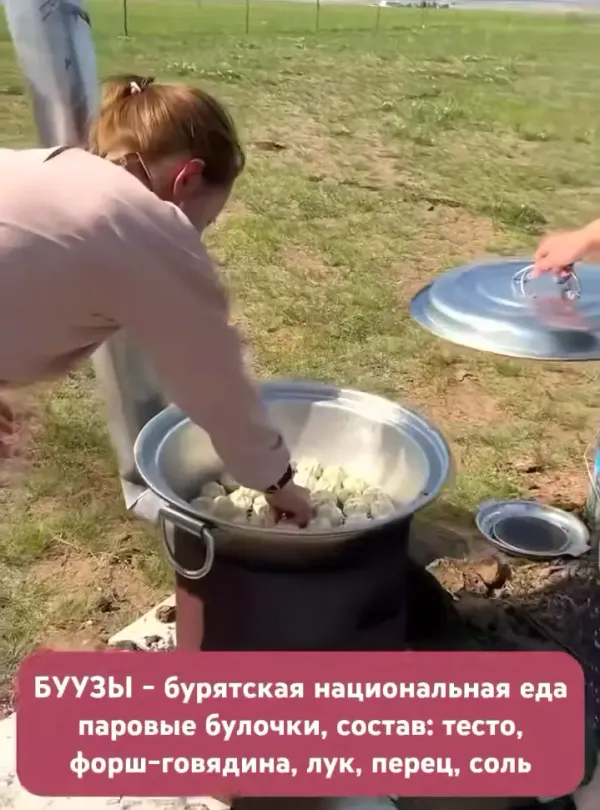 Одинокая бурятка с подругой сделали буузы - бурятская нац. еда. Шэнэхэнские буряты